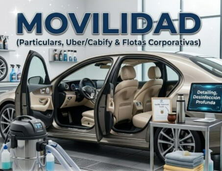 Limpieza profunda de interior de auto para particulares, Uber, Cabify y empresas de movilidad